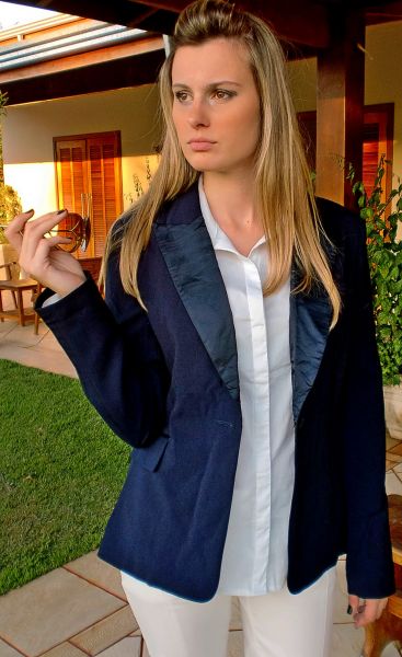 blazer azul marinho