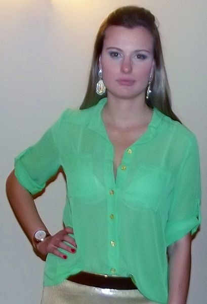 camisa neon verde