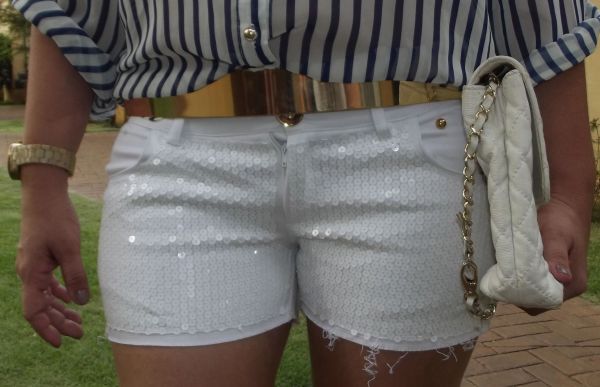 shorts de sarja e paete